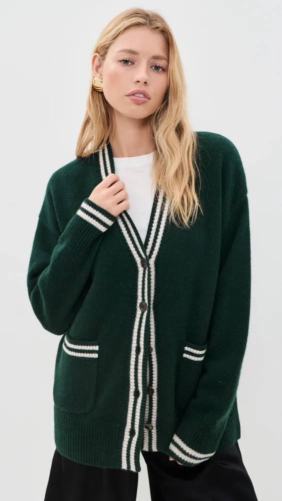 Cashmere Varsity Cardigan