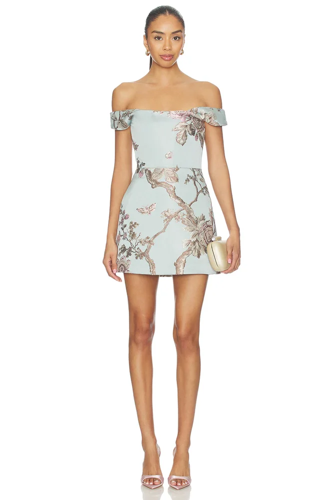 Bruna Brocade Mini Dress