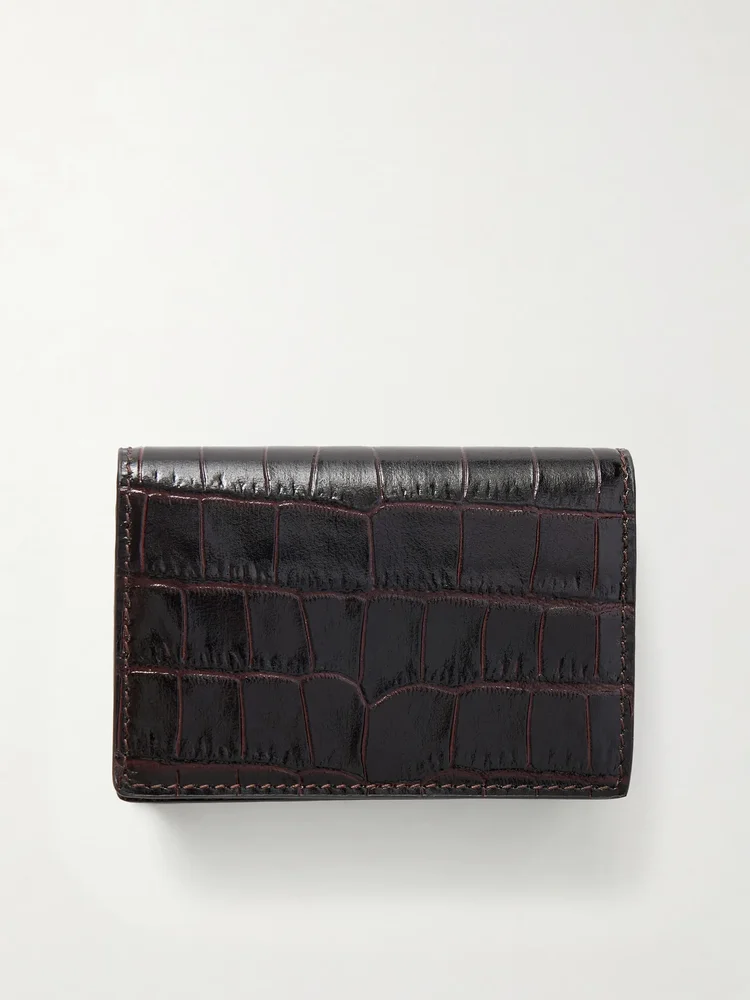 Mara croc-effect leather wallet