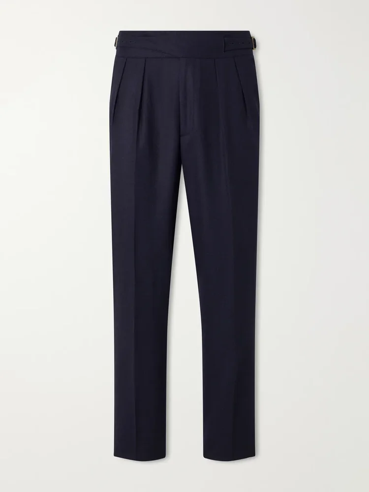 Manny Tapered Mélange Virgin Wool-Twill Trousers