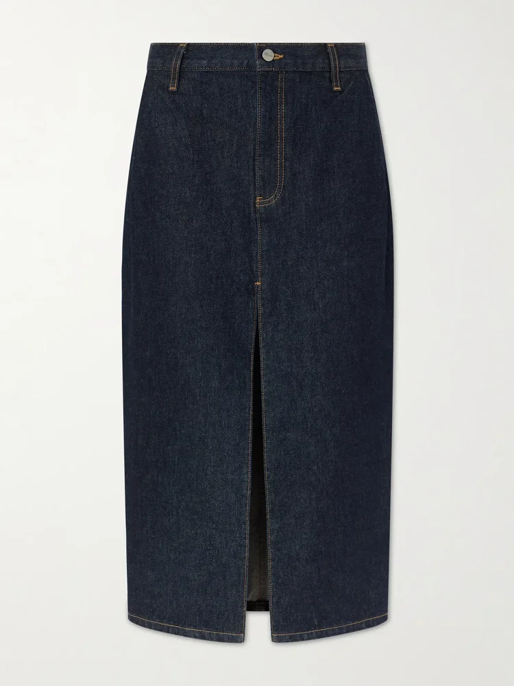 Anden denim midi skirt