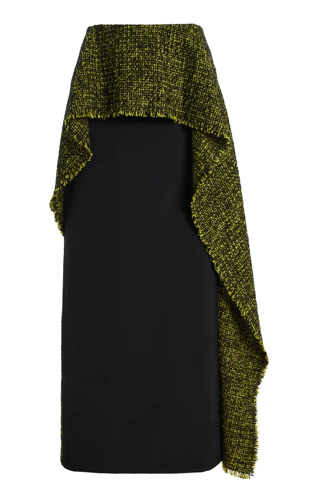 Willa Asymmetric Cotton-Blend Maxi Skirt