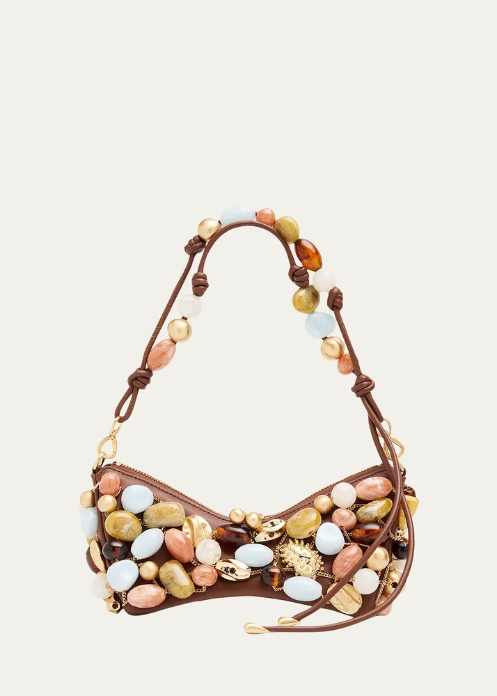 Mercier Multicolor Stone Leather Shoulder Bag