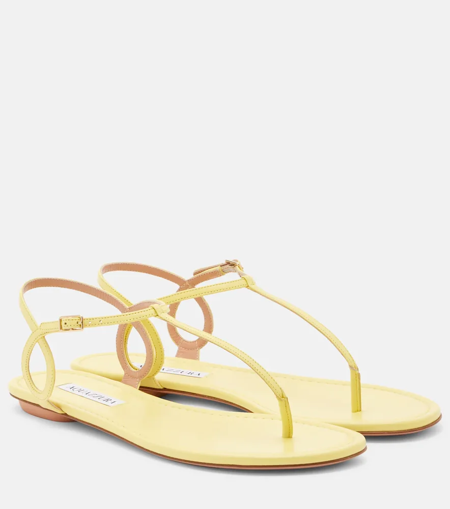 Almost Bare leather thong sandals