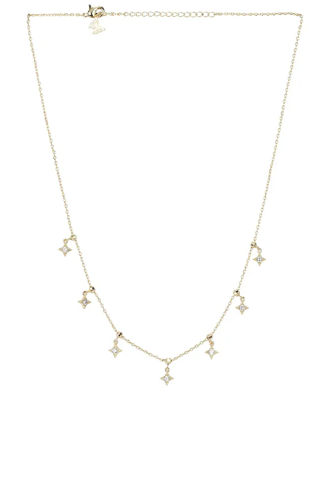 Cz Muli Starburst Dangling Necklace