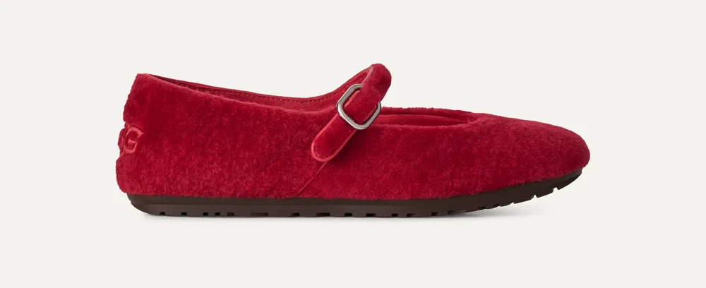 Quill Ballet Flat in Red
