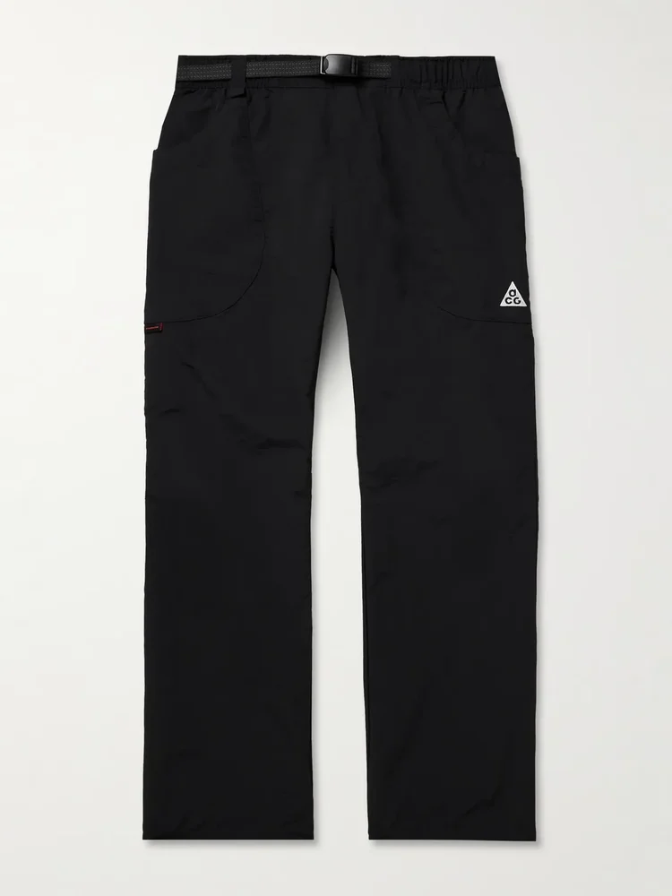 ACG Dolomiti Tapered Belted Logo-Embroidered Shell Trousers