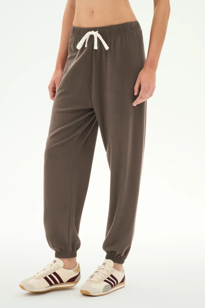 Andie Oversized Fleece Sweatpant - Lentil