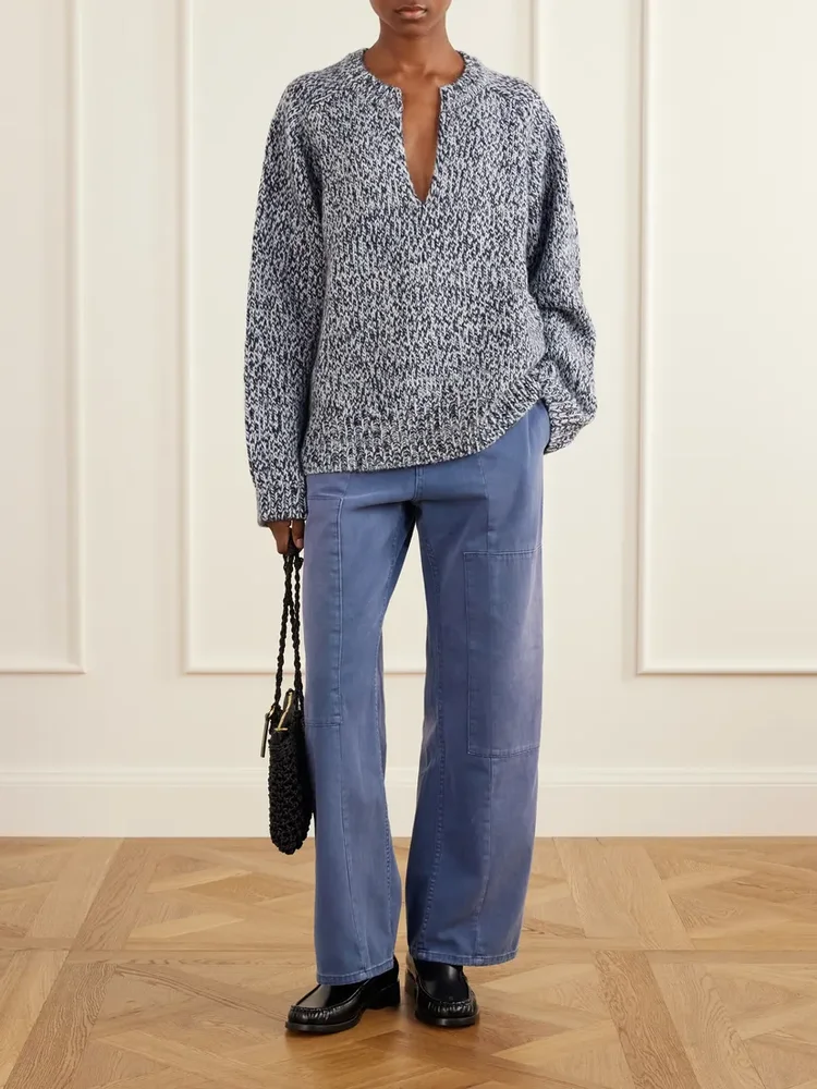 Alpaca and wool-blend sweater
