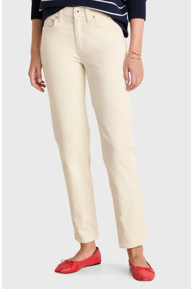 Corduroy Ankle Straight Leg Pants