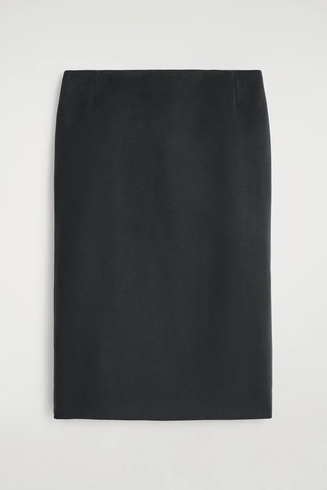 Wool-zibeline Pencil Skirt