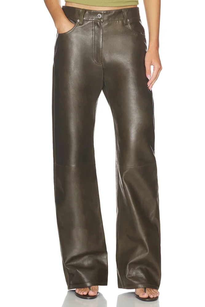 Leather Bootcut Pant