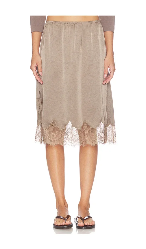 Lace Trimmed Skirt
