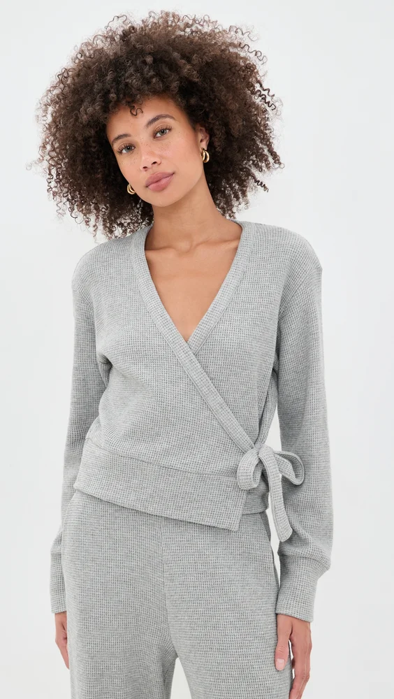 Rest Day Waffle Wrap Pullover