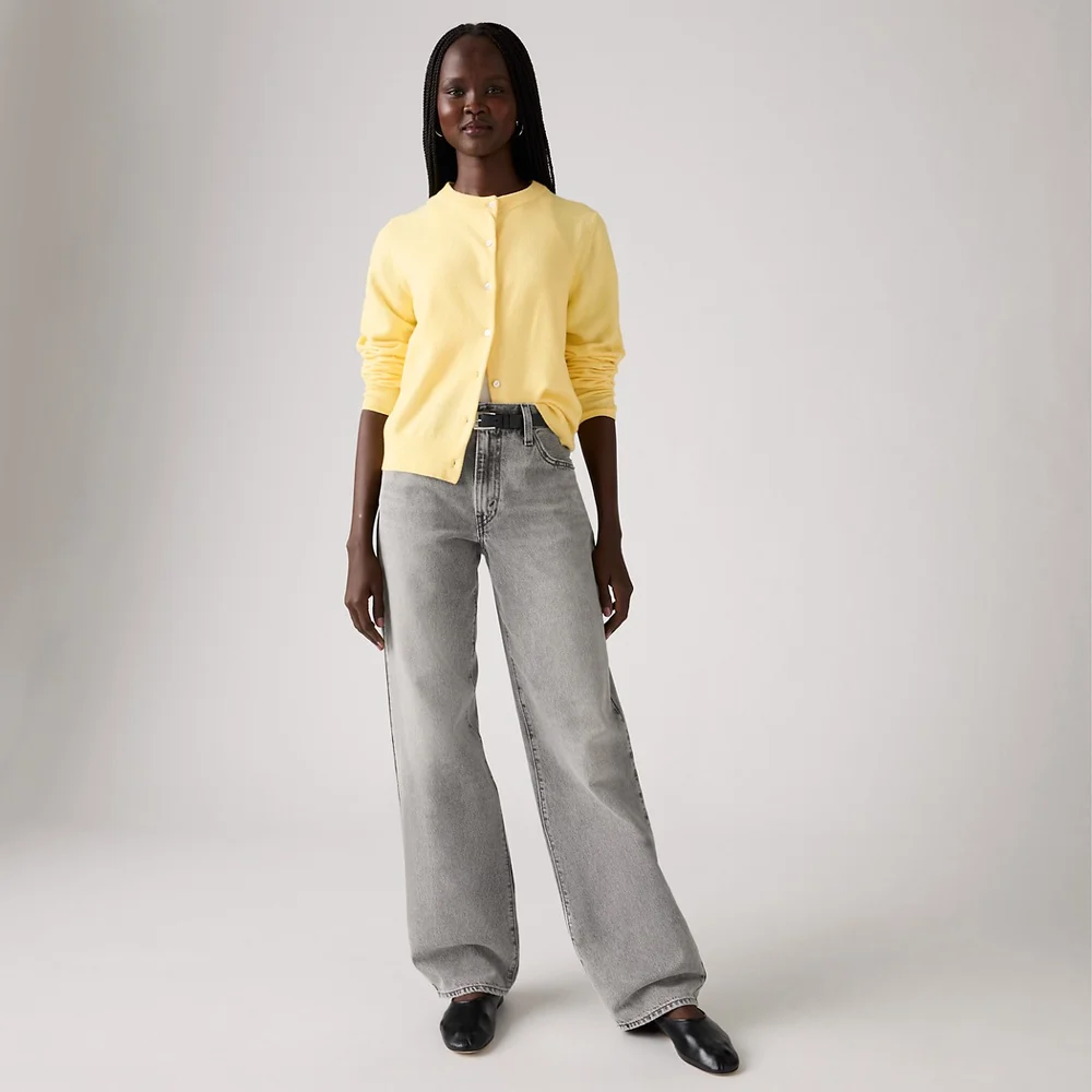 Casey Low Rise Baggy Jeans Bow Ties Black