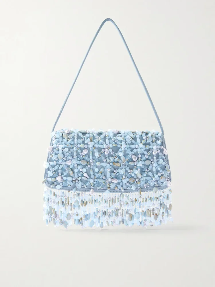 Idalia mini bead-embellished shoulder bag