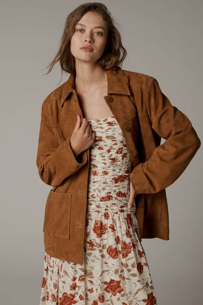 Veda Lincoln Suede Shirt Jacket