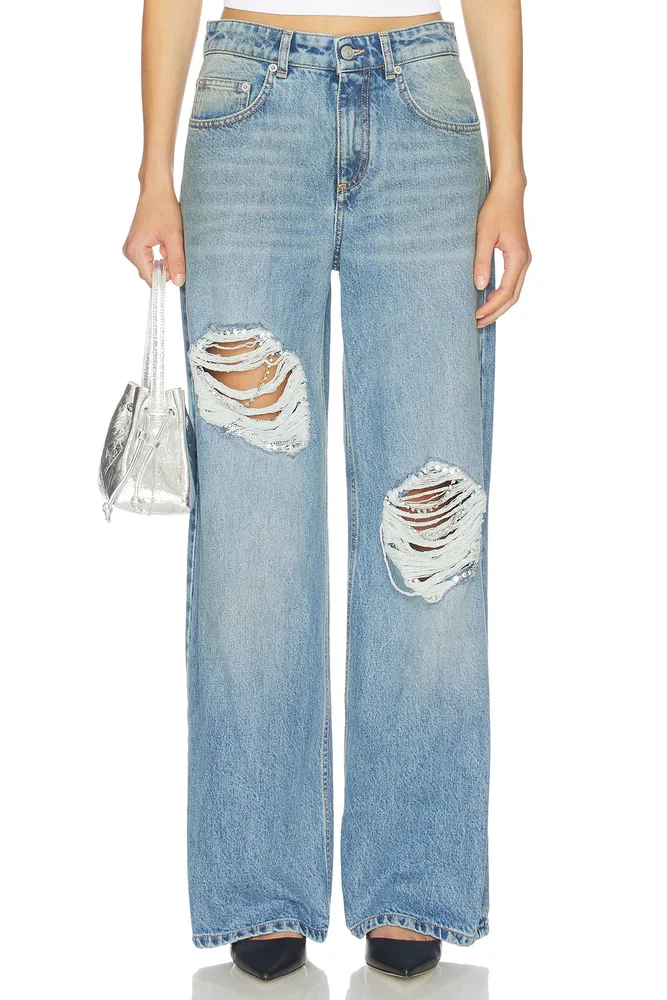Crystal Fray Relaxed Jean