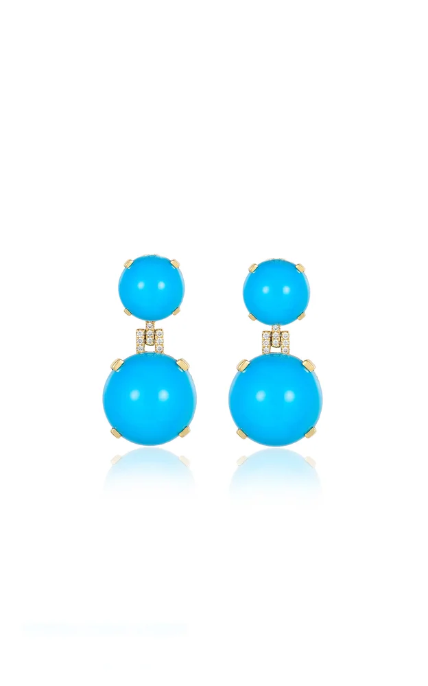 Double Sphere Drop Earrings