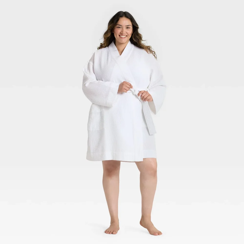 Waffle Short Robe