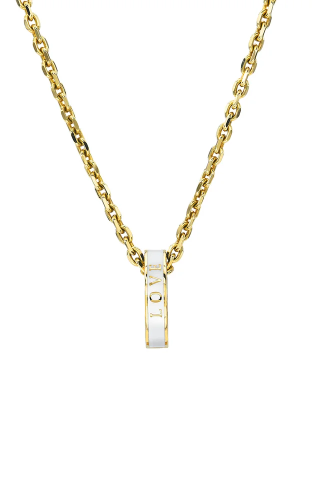 Large Love Bomb 14K Yellow Gold Diamond Necklace
