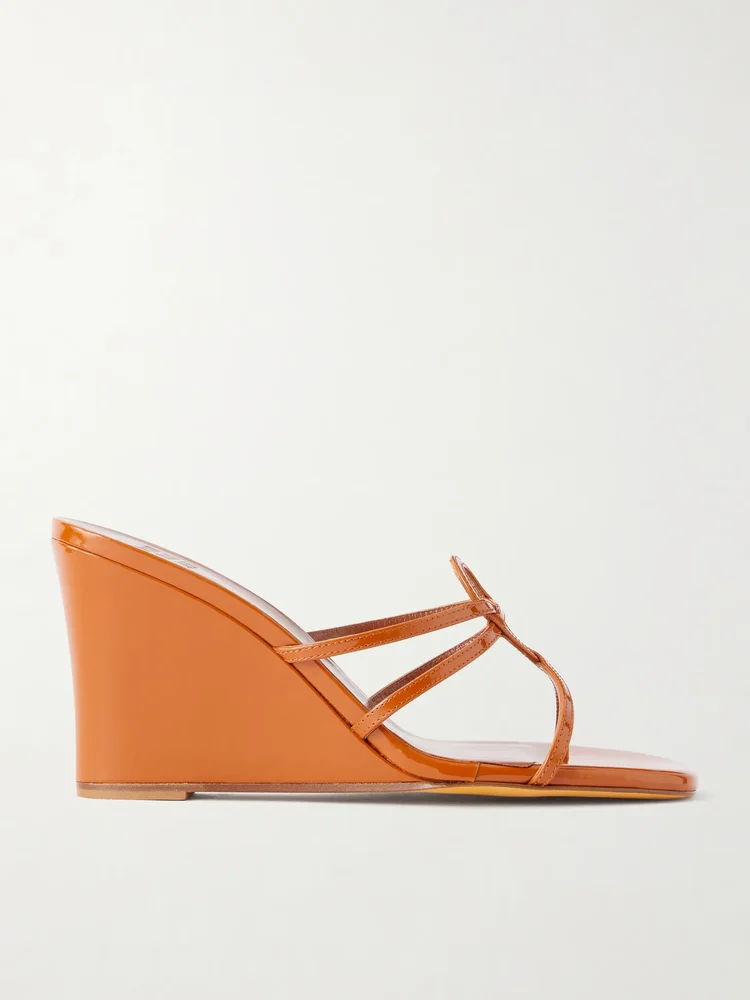 70 Opera leather wedge sandals
