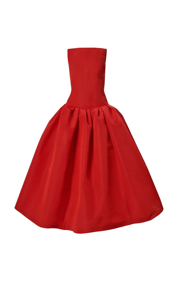 Strapless Silk Faille Gown