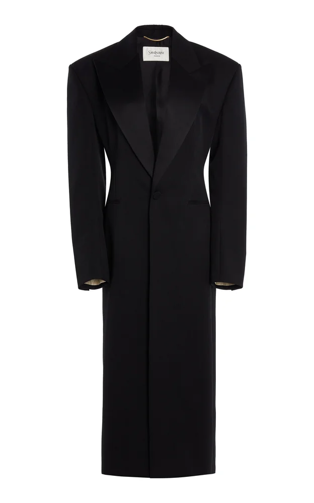 Virgin-Wool Single-Breasted Coat