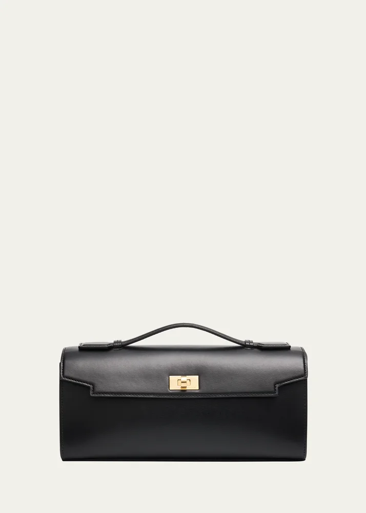 Anya Hindmarch Mortimer Boxy Leather Clutch Bag