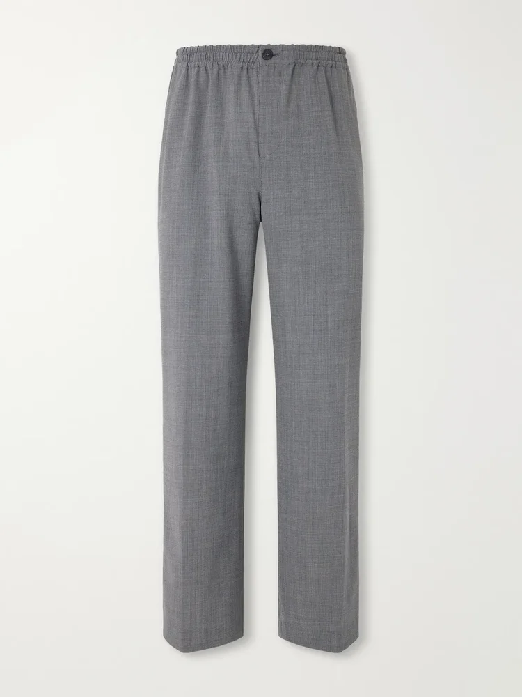 Straight-Leg Houndstooth Trousers