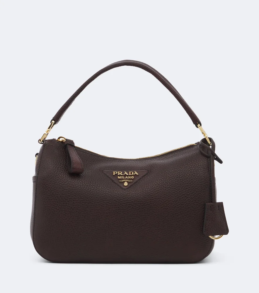 Small leather top-handle bag