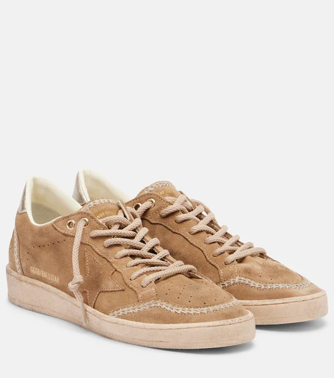 Ball Star embroidered suede sneakers