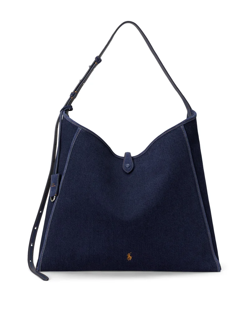 Polo Play Denim Messenger Tote