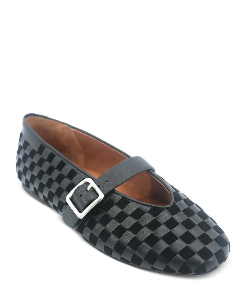 Women's Winifred Woven Suede Ballerina Flats