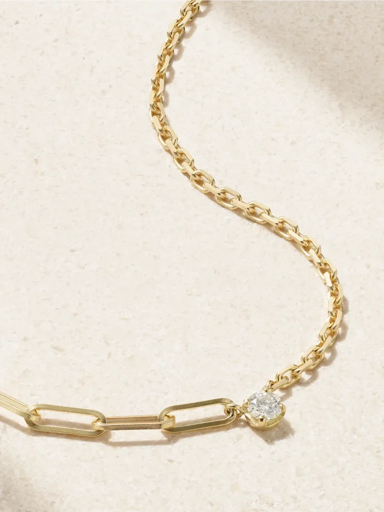 18-karat gold diamond necklace