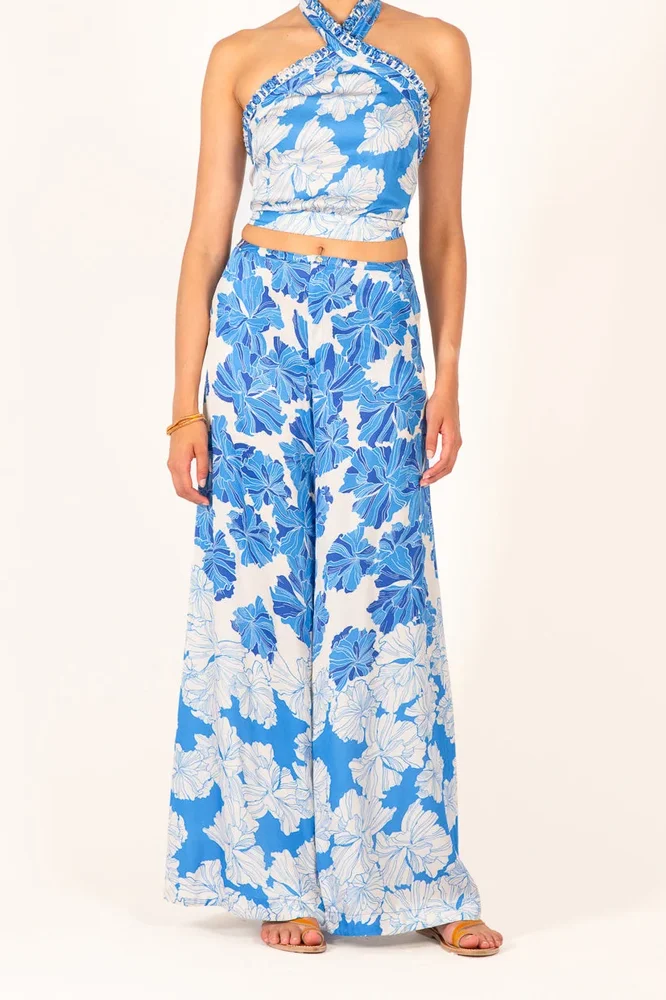 Pant Clea - Blue Flower Bunch