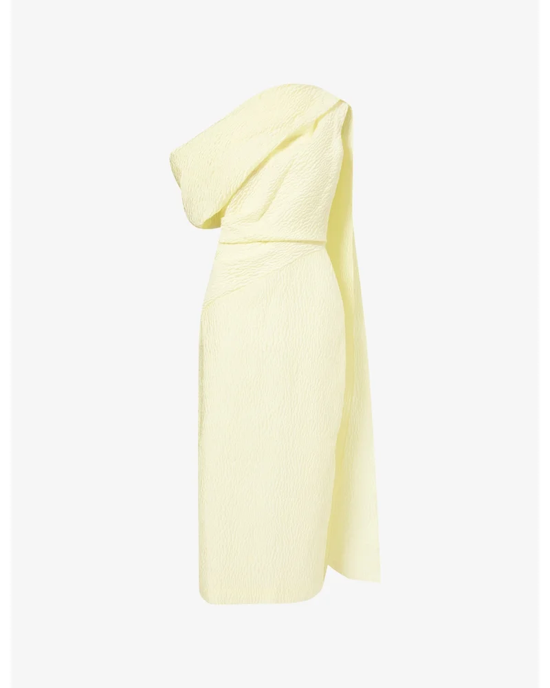 Maite Asymmetric Draped Textured Dress