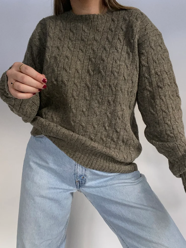 Polo Ralph Lauren Wool Cable Knit Sweater Size M