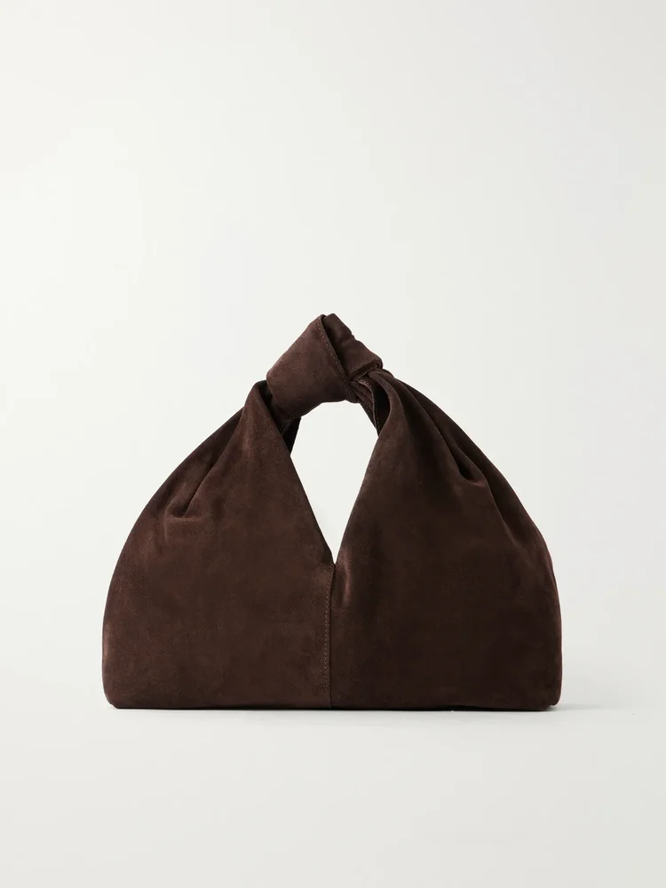 Helga knotted suede clutch