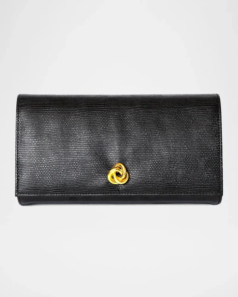 Olivia Textured Flap Clutch Bag