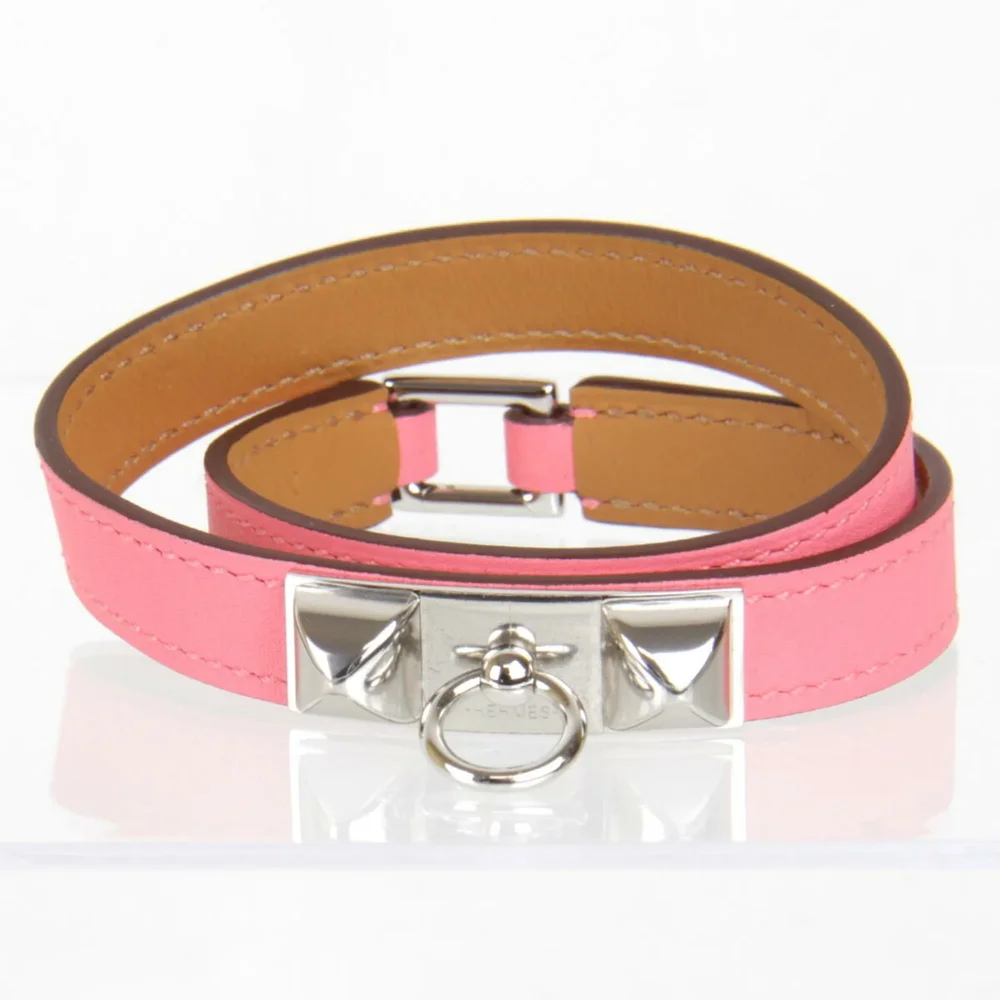 hermes Bracelet Swift Leather Pink