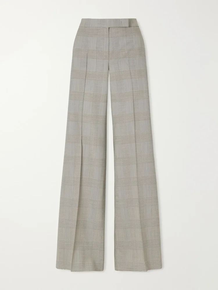 Netto checked wool wide-leg pants
