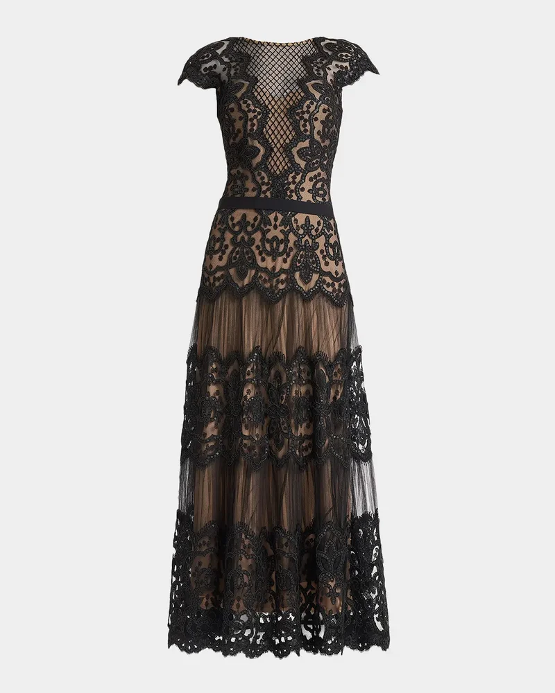 Embellished Lace Gown