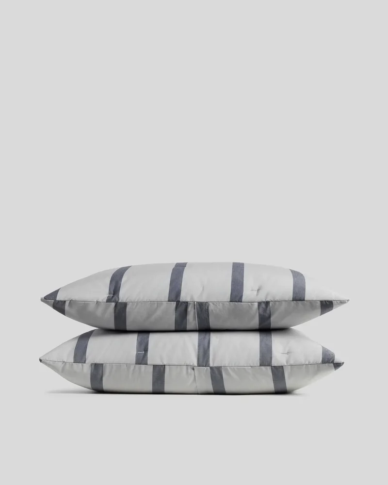 Field Stripe Sham Set in Sky Stripe