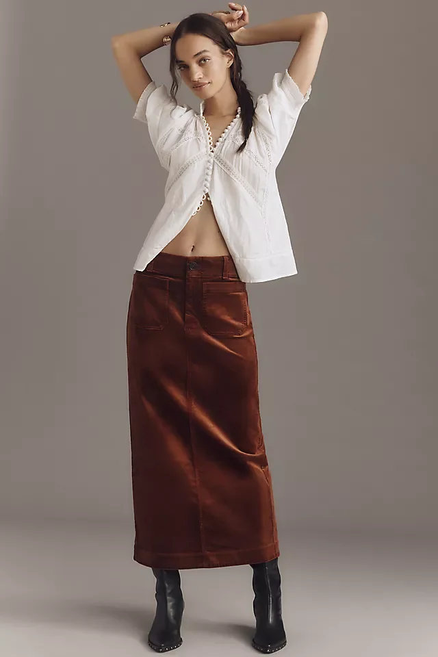 The Colette Corduroy Maxi Skirt by Maeve