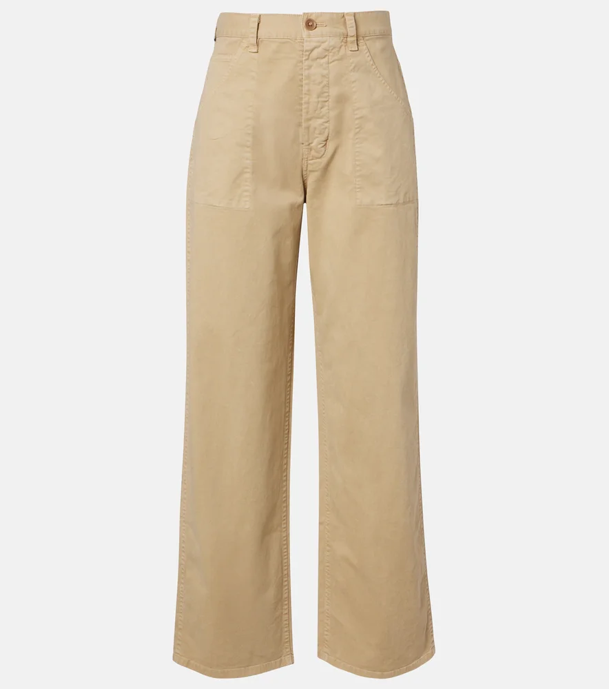 Whitney cotton wide-leg pants
