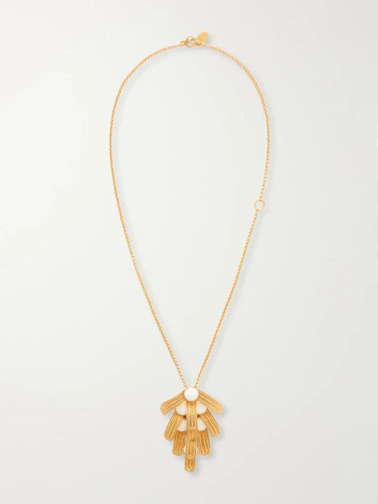 Orofina gold-plated and resin necklace