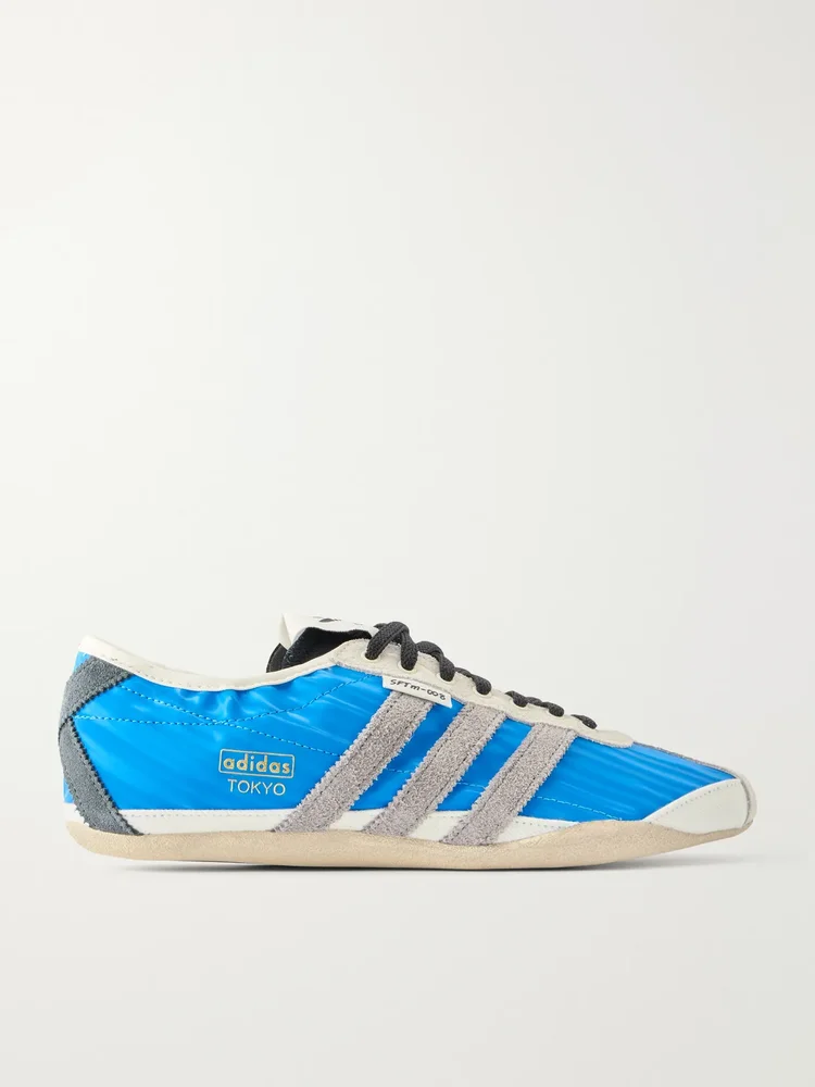 Song for the Mute Tokyo W suede-trimmed shell sneakers