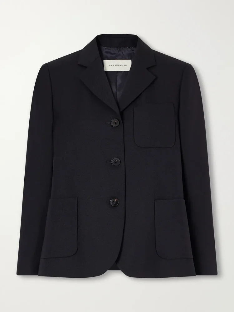Wool-crepe blazer