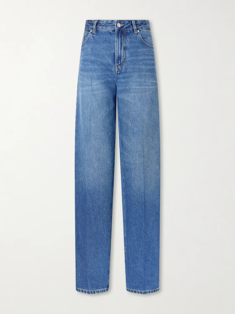 Relaxed high-waist wide-leg jeans